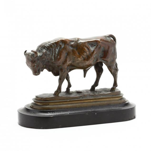 antique-diminutive-bronze-sculpture-of-a-bull
