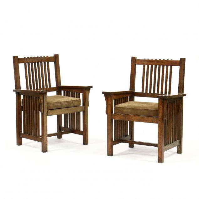 pair-of-mission-oak-style-arm-chairs