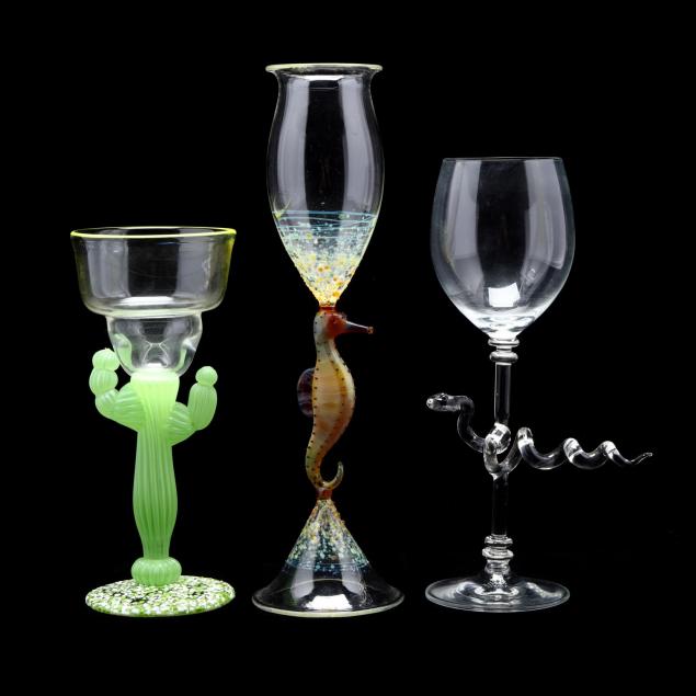 three-studio-art-glass-goblets