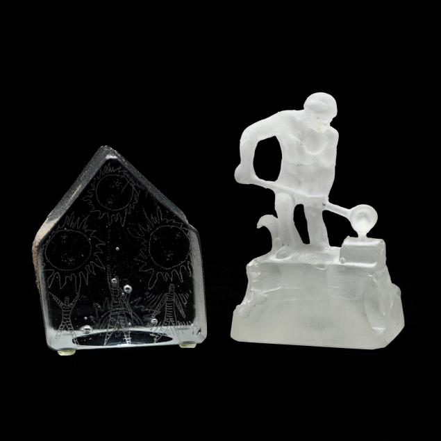 two-studio-art-glass-sculptures