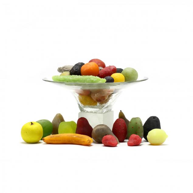 lucartha-kohler-pa-nc-1938-2017-art-glass-fruit-and-bowl