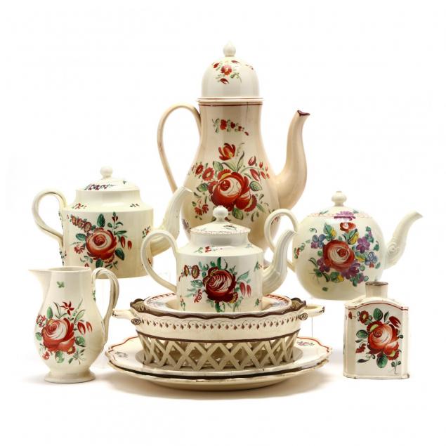 group-of-antique-creamware-table-accessories
