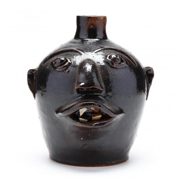 western-nc-folk-art-brown-pottery-face-jug