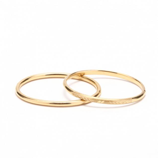two-18kt-gold-bangles