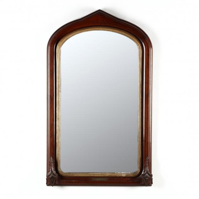an-antique-gothic-revival-walnut-mirror