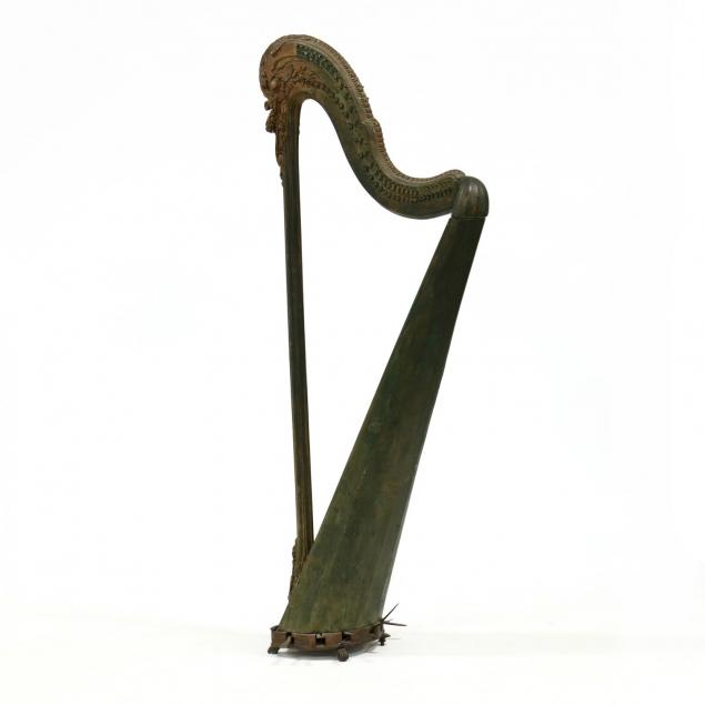 antique-continental-painted-harp-frame