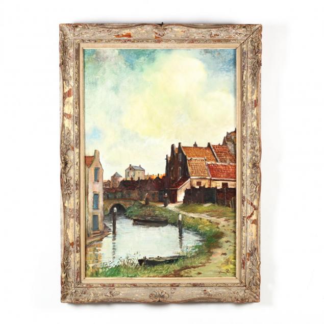 a-vintage-painting-of-a-dutch-village