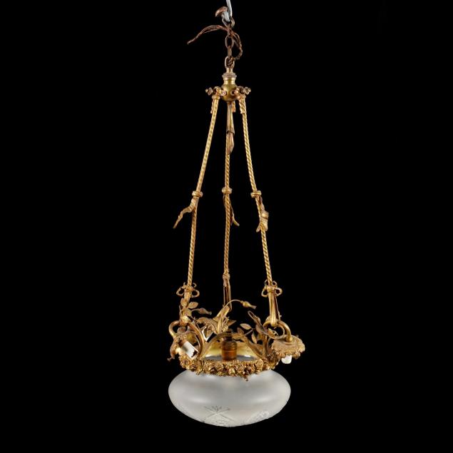 an-antique-gilt-bronze-cut-glass-chandelier