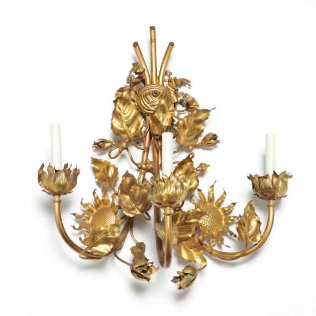 an-italian-gilt-metal-sunflower-wall-sconce