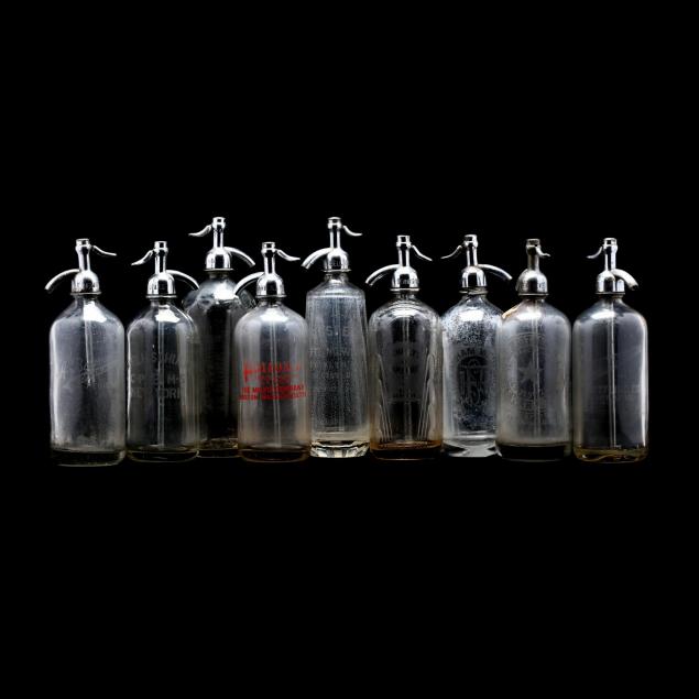nine-clear-glass-seltzer-bottles