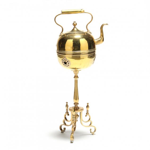 antique-brass-hot-water-kettle-on-stand