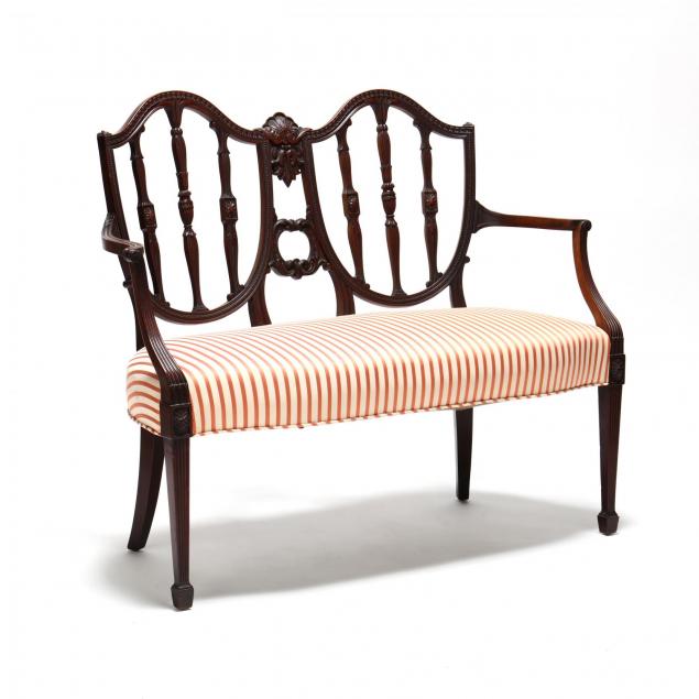 hepplewhite-style-carved-mahogany-double-back-settee