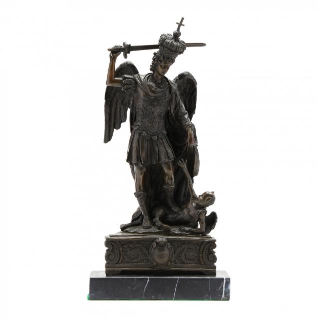 a-bronze-sculpture-of-st-michael-slaying-the-devil