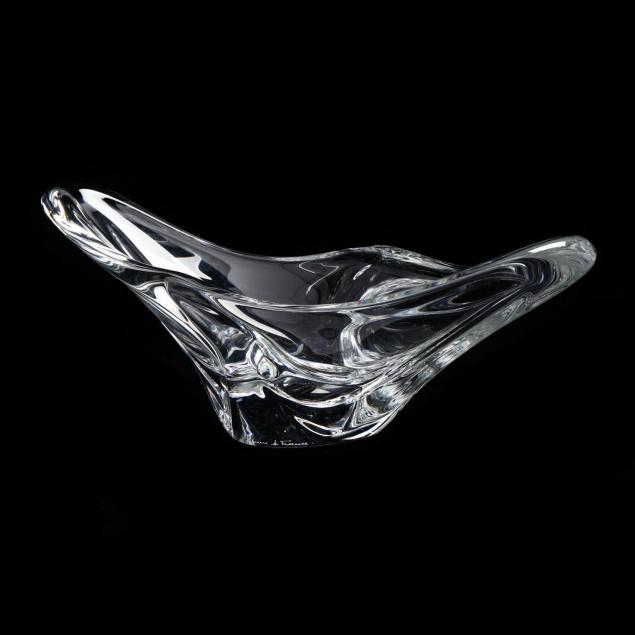 Sculptural and Curvilinear Mid Century Translucent Glass