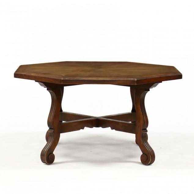 spanish-style-octagonal-walnut-low-table