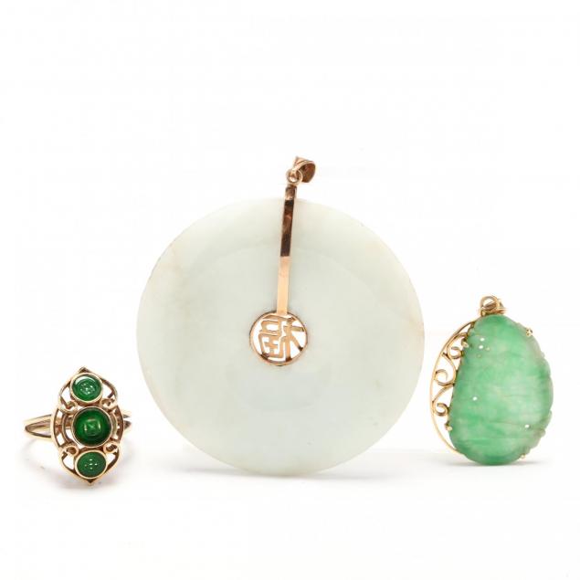 group-of-14kt-gold-and-jade-jewelry
