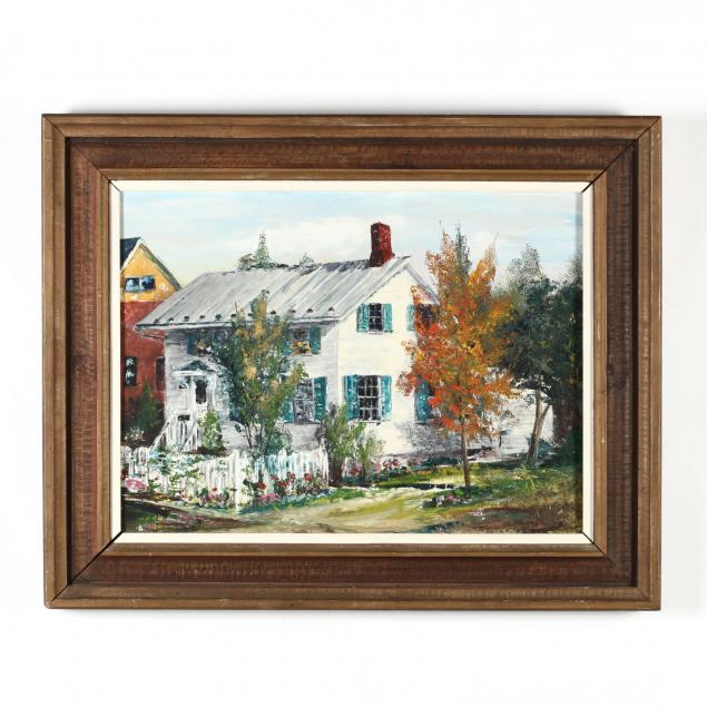 ward-mann-american-1921-2005-painterly-neighborhood-scene