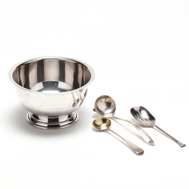 a-sterling-silver-revere-bowl-and-three-spoons