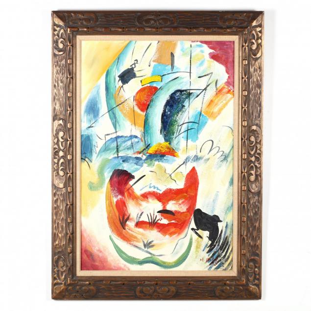 style-of-wassily-kandinsky-large-framed-abstract-painting