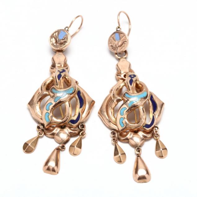 gold-and-enamel-ear-pendants