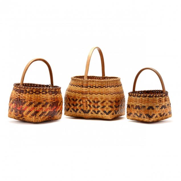 three-vintage-cherokee-baskets