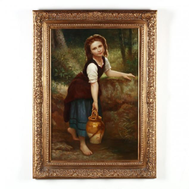 contemporary-painting-in-the-style-of-william-adolphe-bouguereau-young-girl-with-water-jug