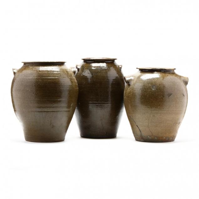 three-western-nc-pottery-storage-jars