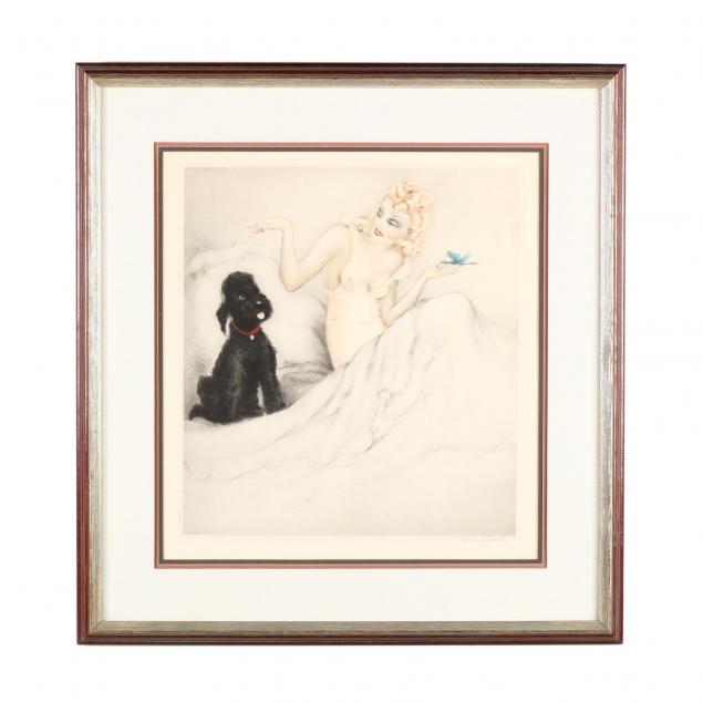 louis-icart-french-1888-1950-i-noir-et-blanc-morning-cup-or-l-invite-i