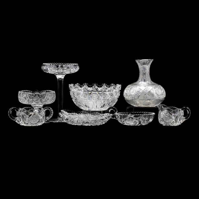 nine-pieces-of-american-brilliant-period-cut-glass