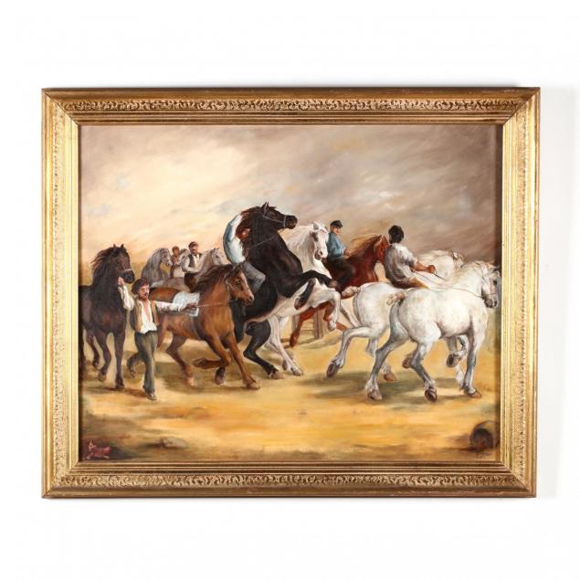 continental-style-painting-of-horses