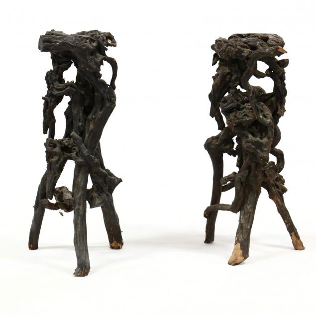 pair-of-chinese-rootwood-stands