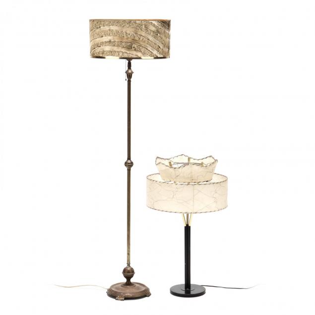 two-mid-century-modern-lamps