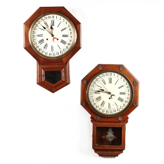 waterbury-two-regulator-wall-clocks