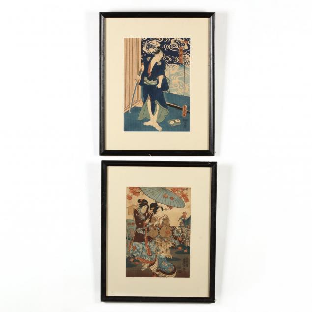 two-japanese-woodblock-prints-by-utagawa-kunisada-1786-1864