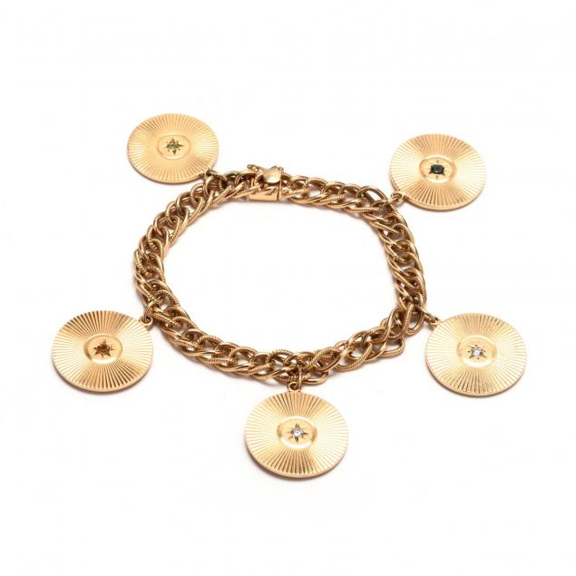 14kt-gold-and-gemstone-charm-bracelet