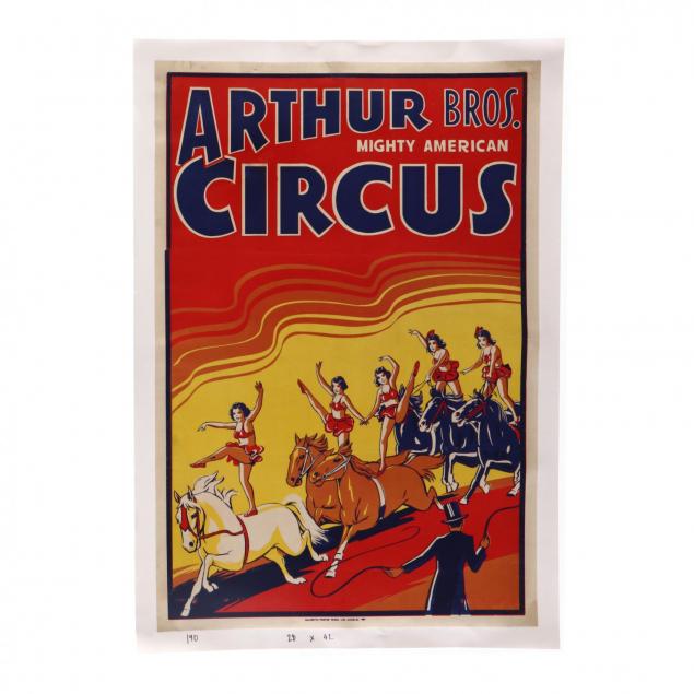 arthur-bros-mighty-american-circus-vintage-poster