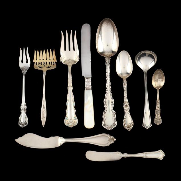 a-group-of-sterling-silver-flatware