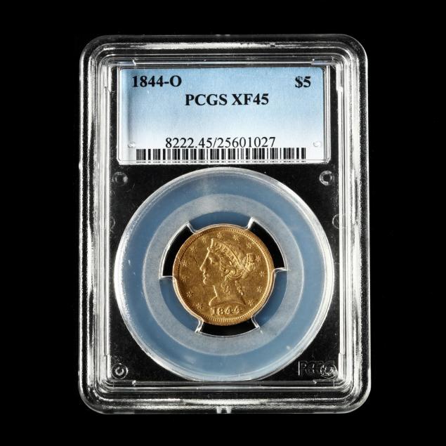 1844-o-5-gold-liberty-head-half-eagle-pcgs-xf45