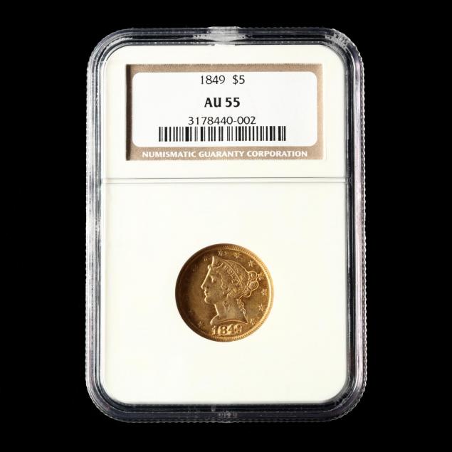 1849-5-gold-liberty-head-half-eagle-ngc-au55