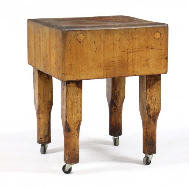 antique-butcher-block-table