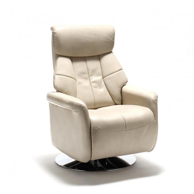 contemporary-naugahyde-upholstered-recliner