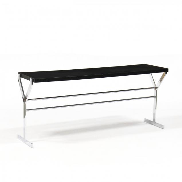 post-modern-faux-slate-and-chrome-console-sofa-table