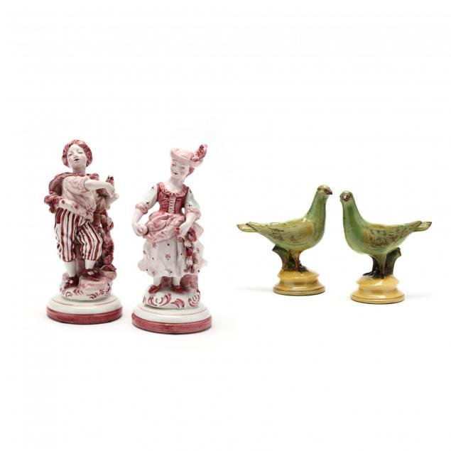 two-pairs-of-italian-ceramic-figures