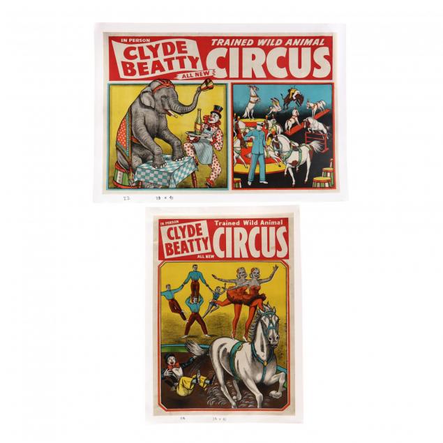 two-clyde-beatty-trained-wild-animal-vintage-circus-posters