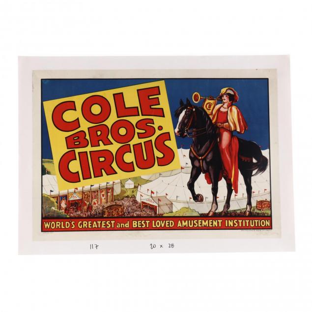 cole-bros-circus-woman-on-horseback-vintage-poster