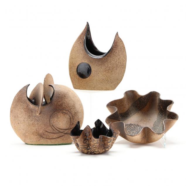 joan-cohen-nc-four-pieces-of-modern-art-stoneware