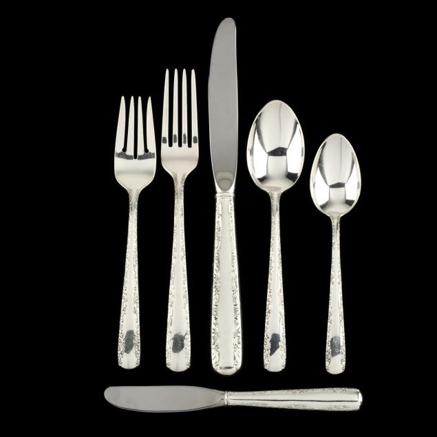 gorham-camellia-sterling-silver-flatware-service