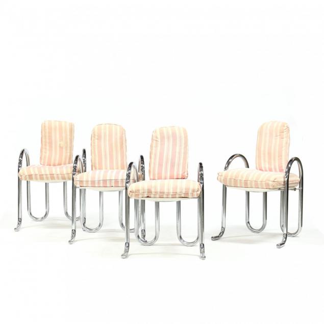 set-of-four-chrome-arm-chairs