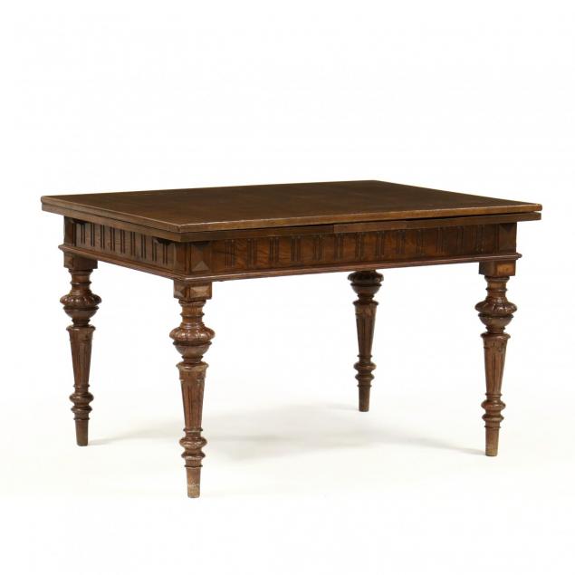 antique-german-carved-oak-dining-table