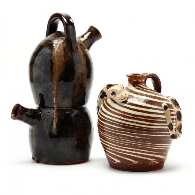 two-western-nc-pottery-vessels